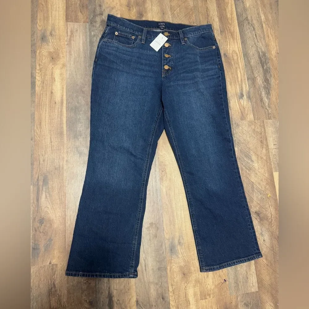 J.Crew Mid Rise Flare Crop Jeans NWT Size 30